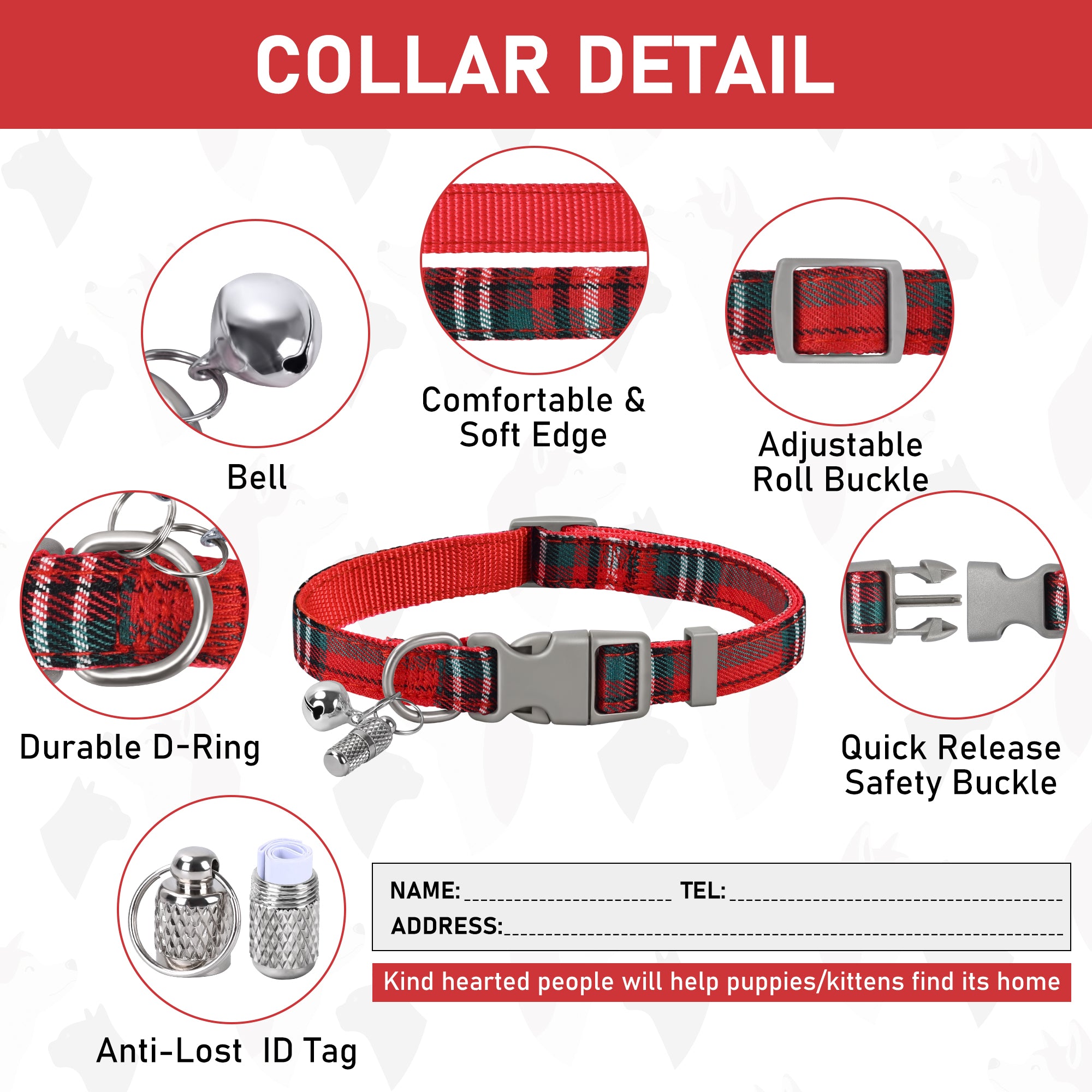 Small Dog Harness Collar and Leash Set