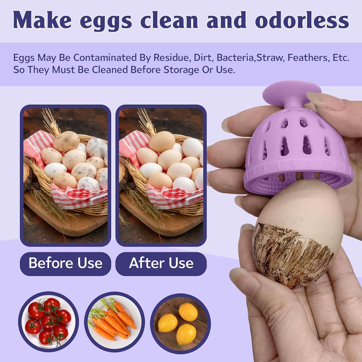 Egg Scrubber for Fresh Eggs