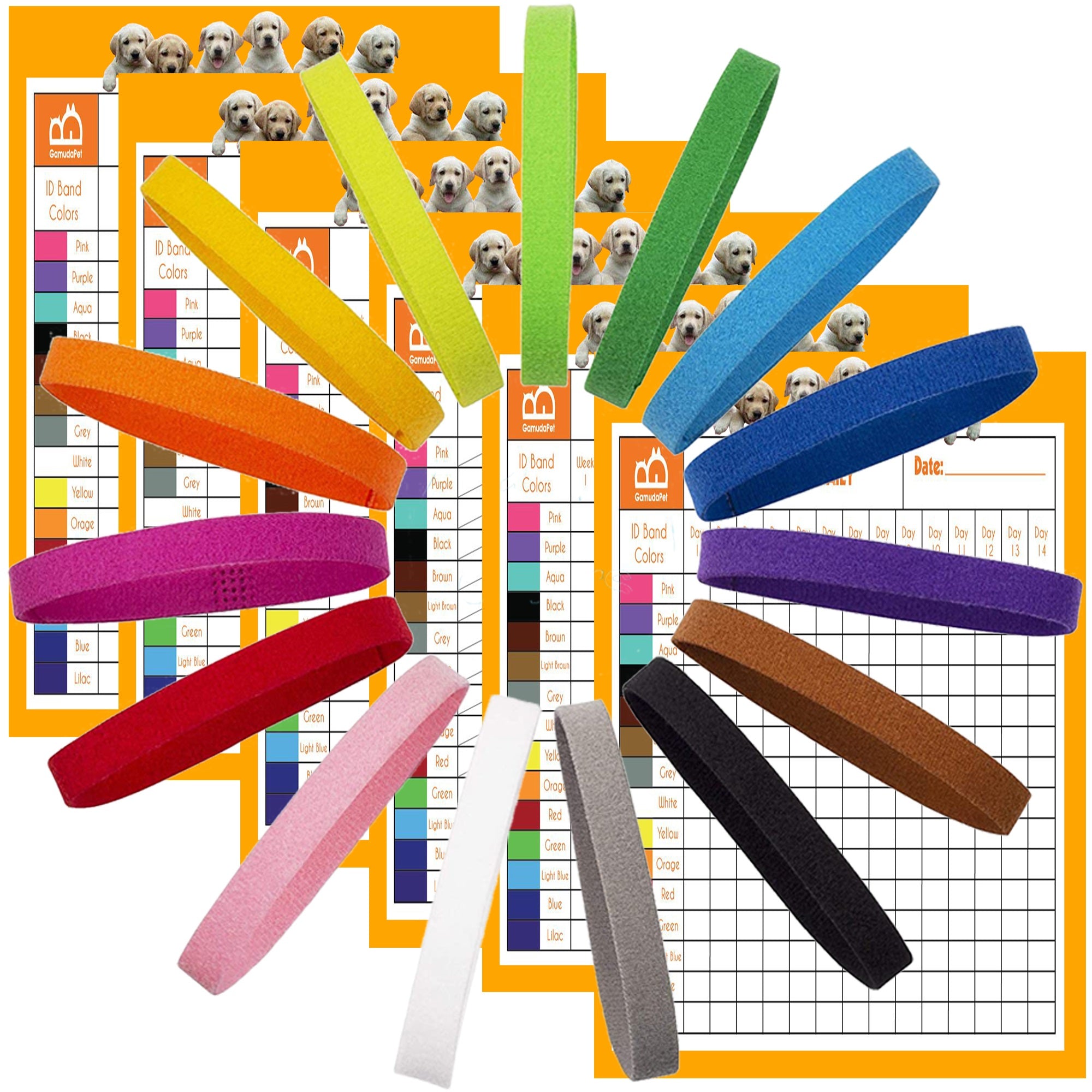 Puppy Collars Velcro - set of 15