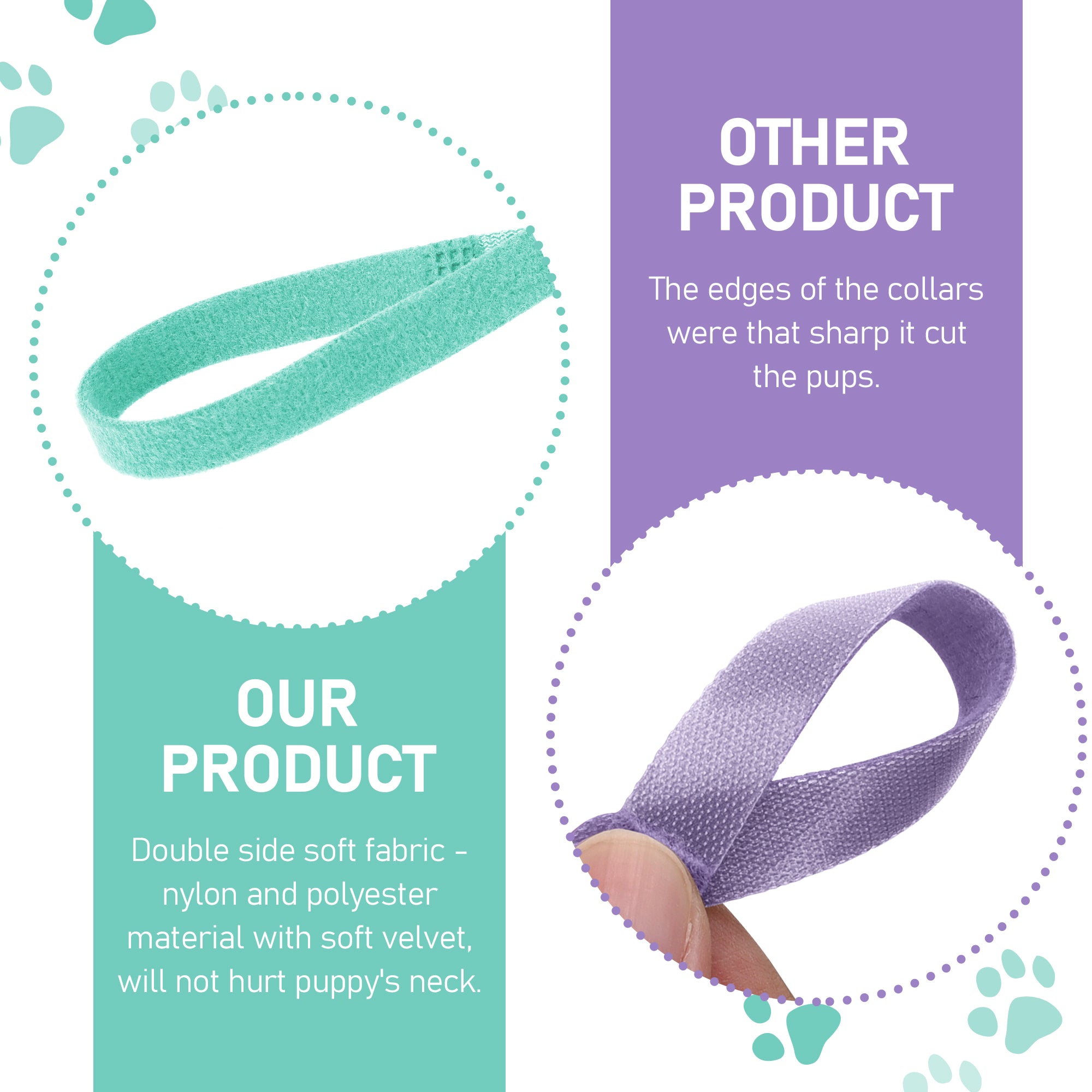 Puppy Collars Velcro - set of 15